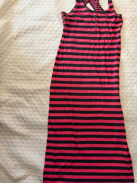 No Boundaries Dresses & Skirts - No Boundaries Pink and Black Striped Racerback Maxi Dress